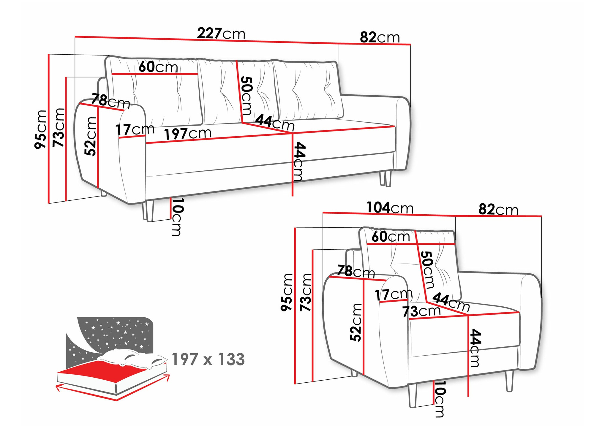 Upholstered furniture set Memphis 145 (Itaka 10)