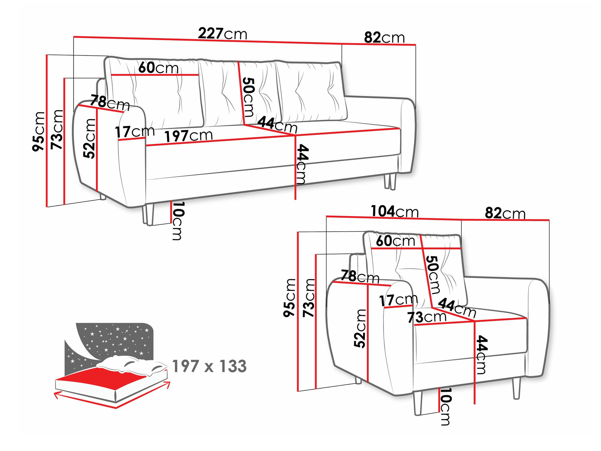 Upholstered furniture set Memphis 145 (Itaka 33)