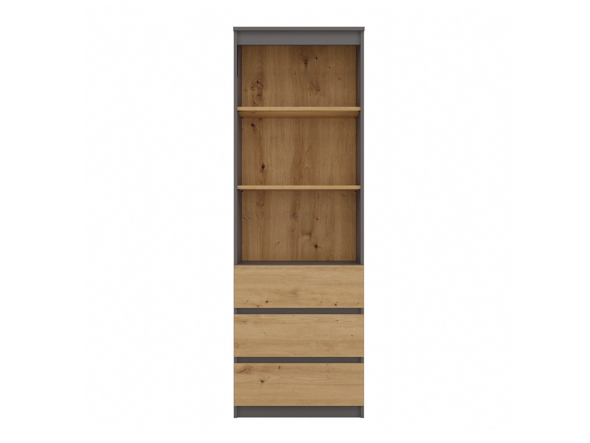 Bookcase Mandeville 246 (Anthracite + Artisan oak)