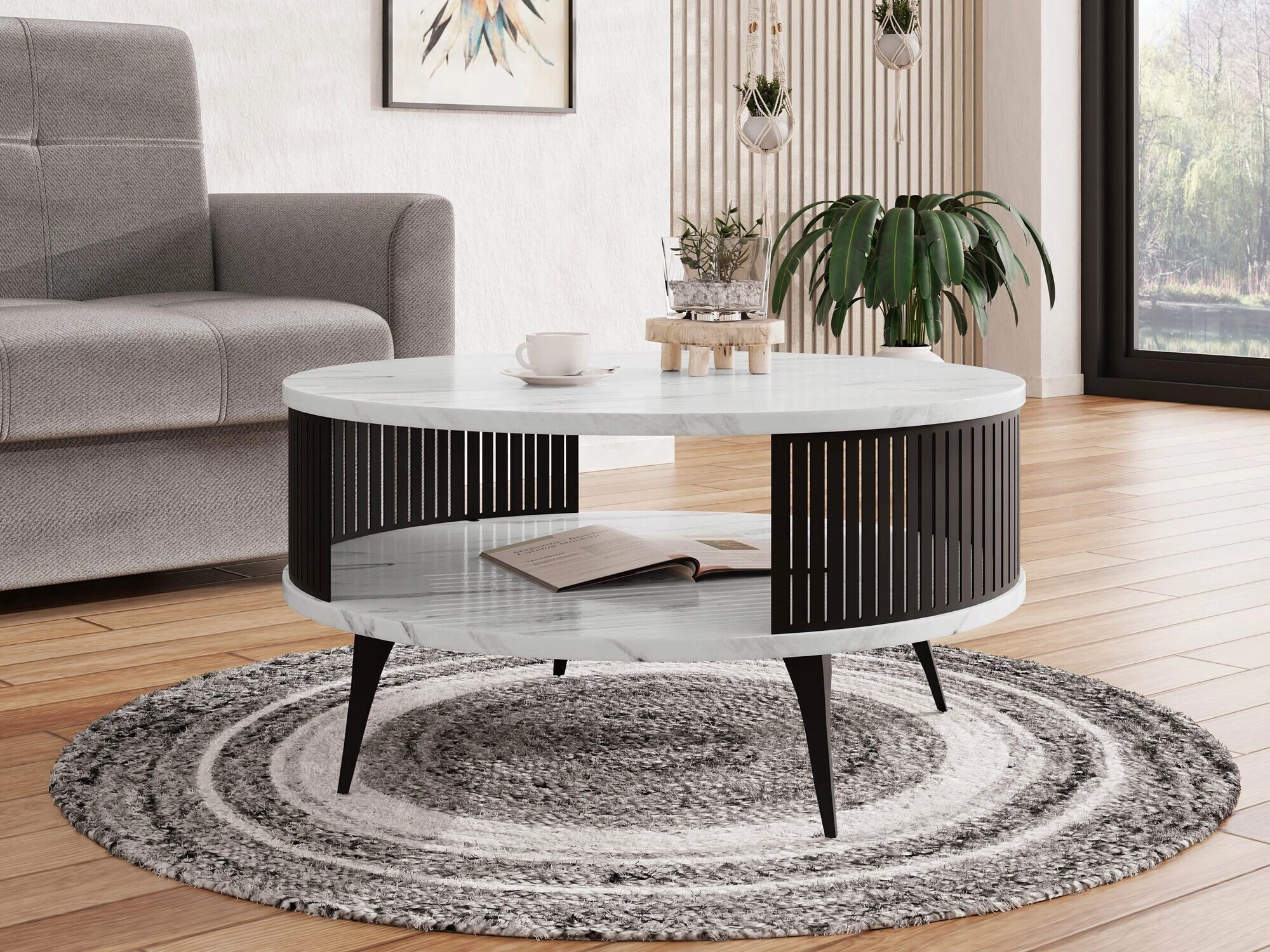 Coffee table Vitum (White marble)