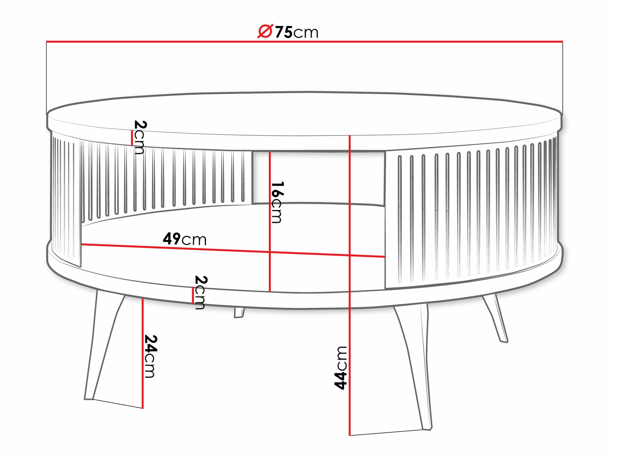 Coffee table Vitum (White)