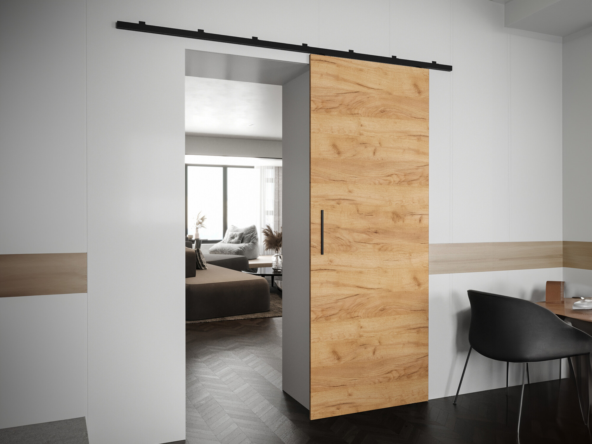 Sliding door Hartford 489 (Craft golden oak)