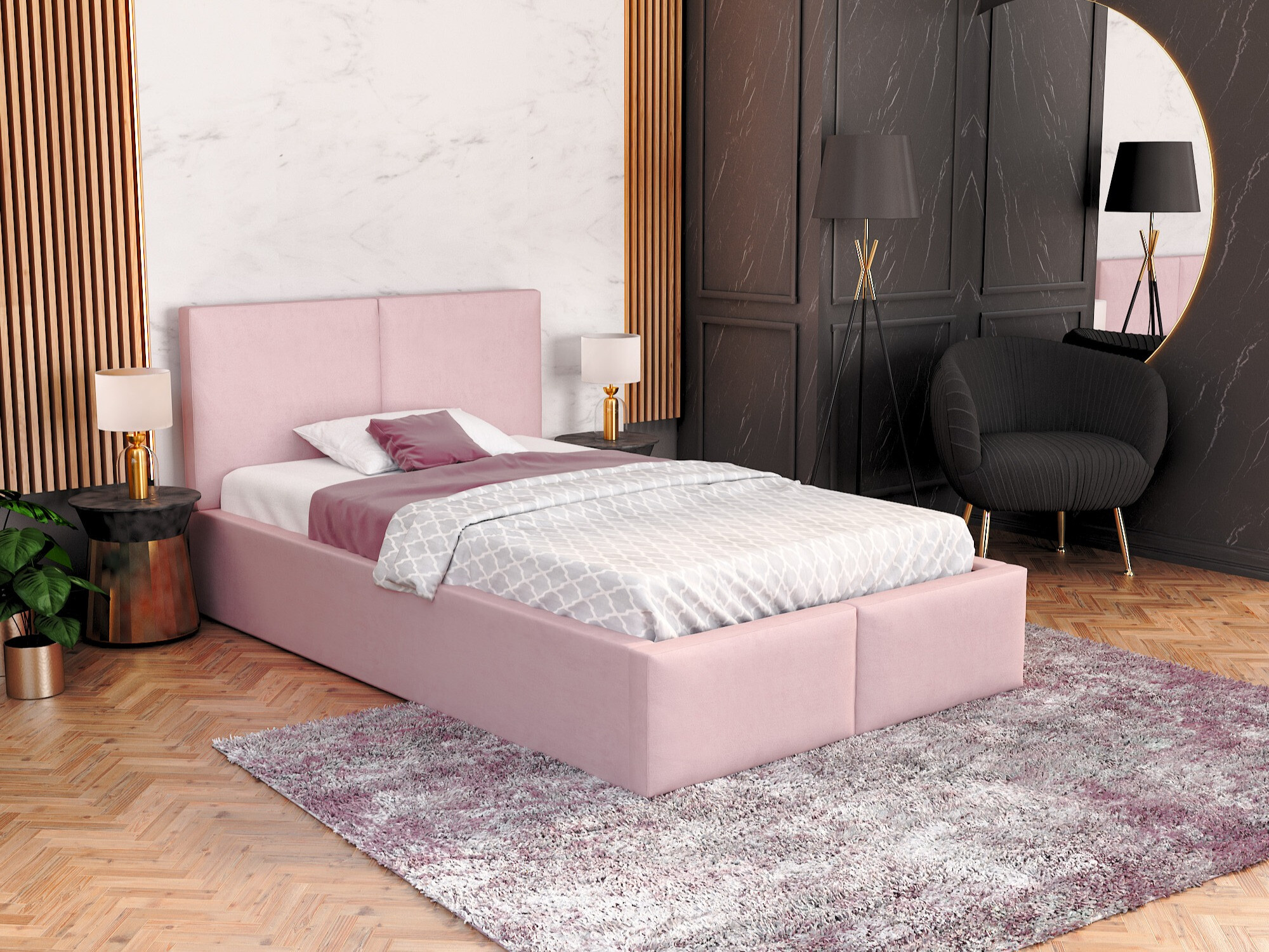Bed Fairfield 109 (Light pink)