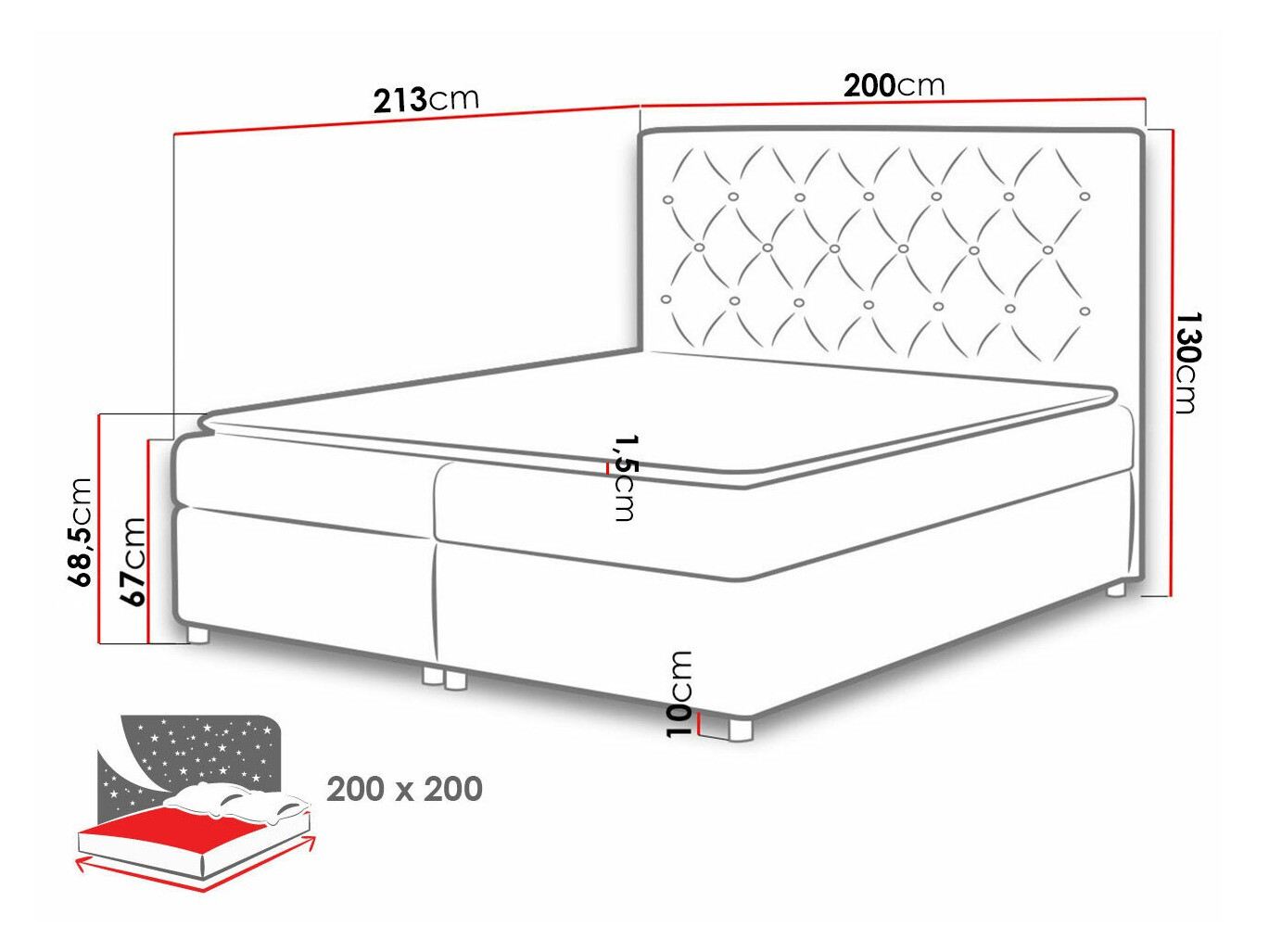 Continental bed Domus (Soft 017)