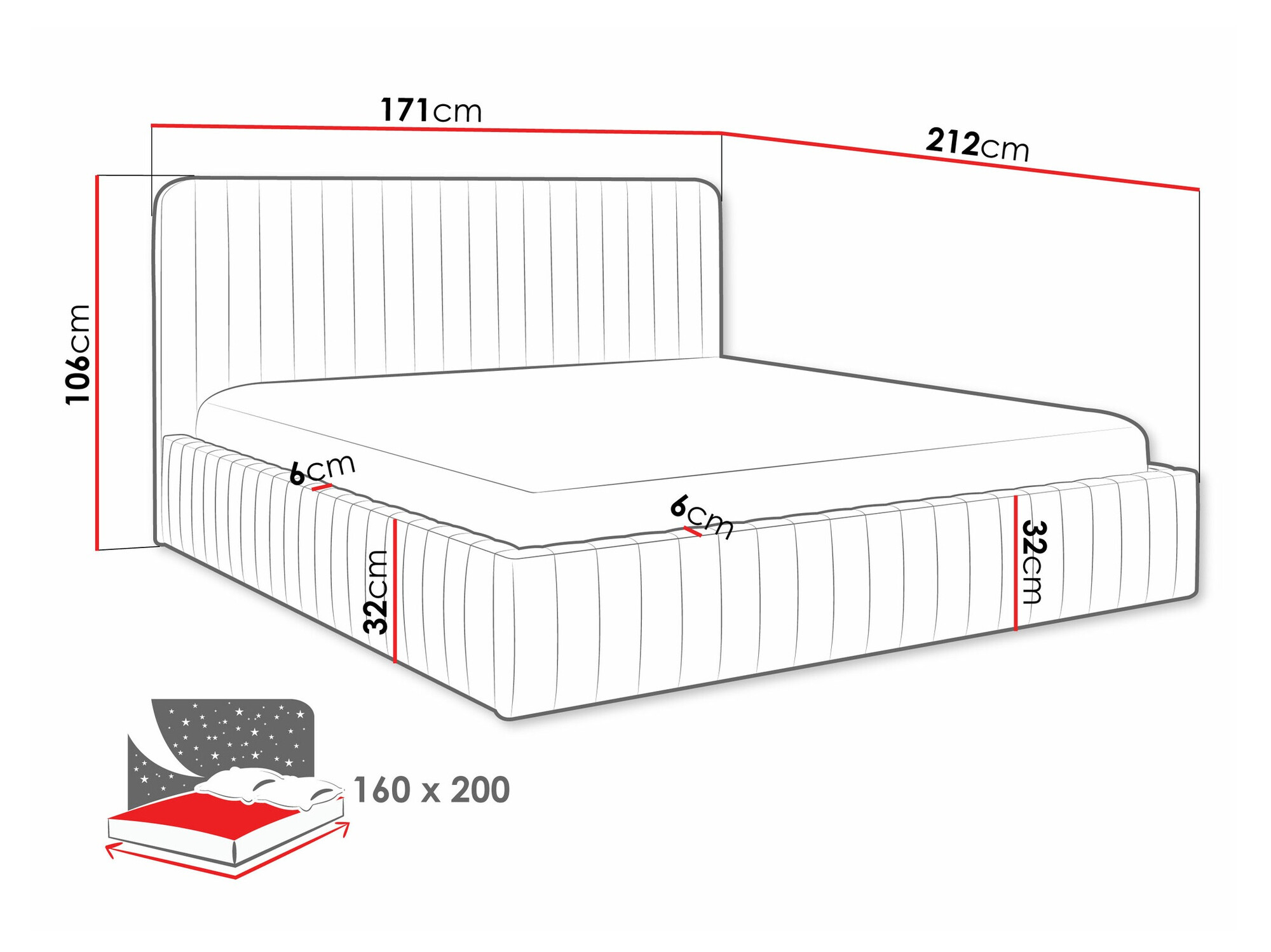 Bed TrendyNest Caprion (Velluto 25)