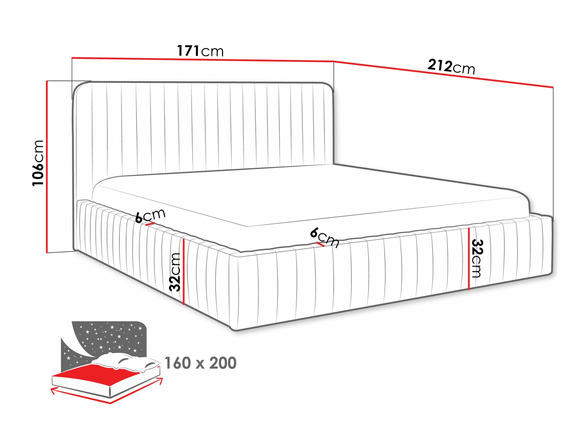 Bed TrendyNest Caprion (Velluto 29)