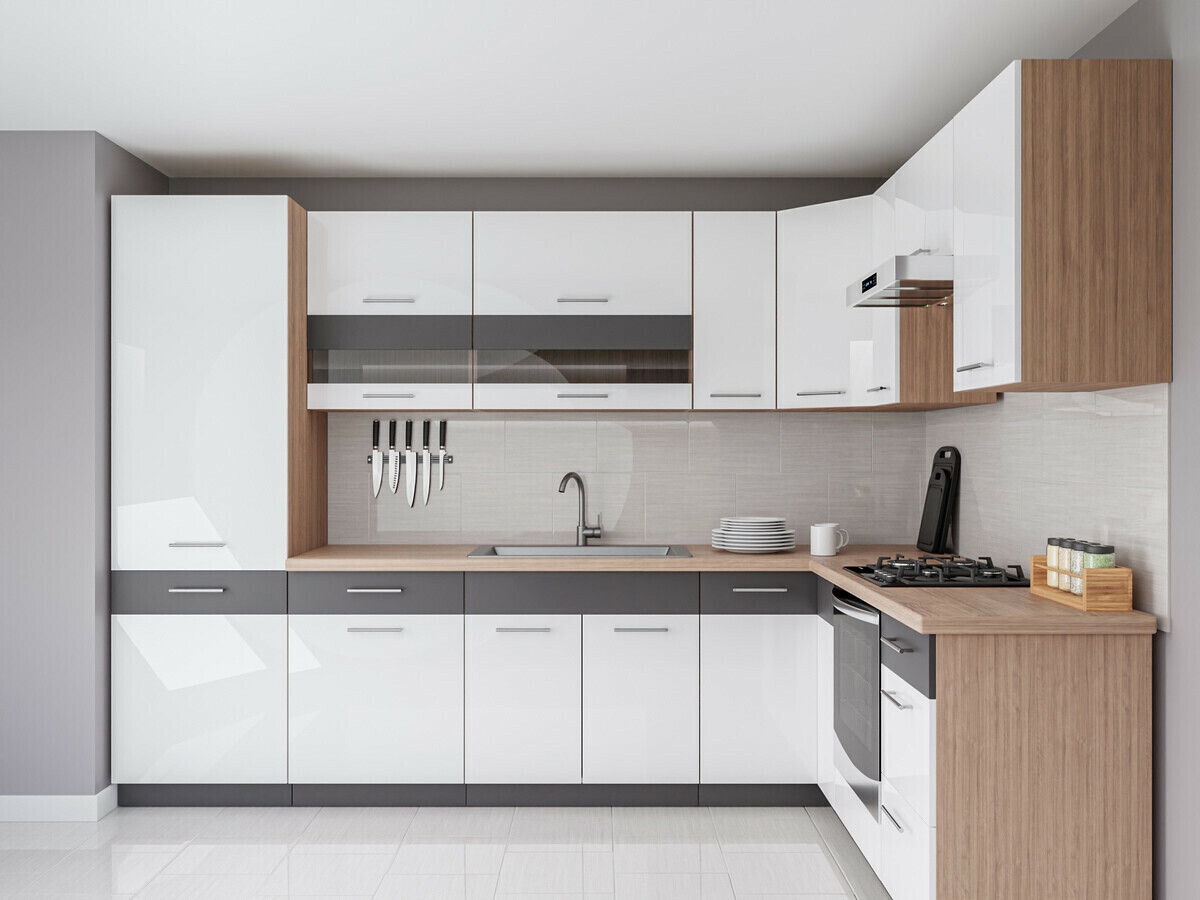 Modular kitchen set Mode White 130
