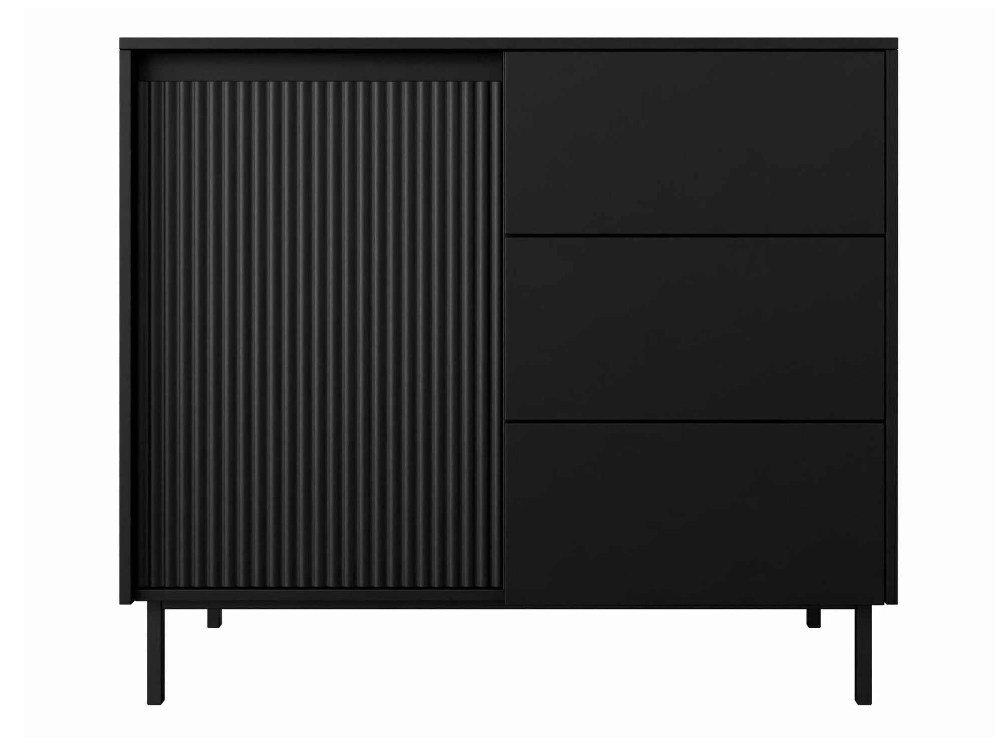 Chest of drawers Comfivo Delruva (Black)