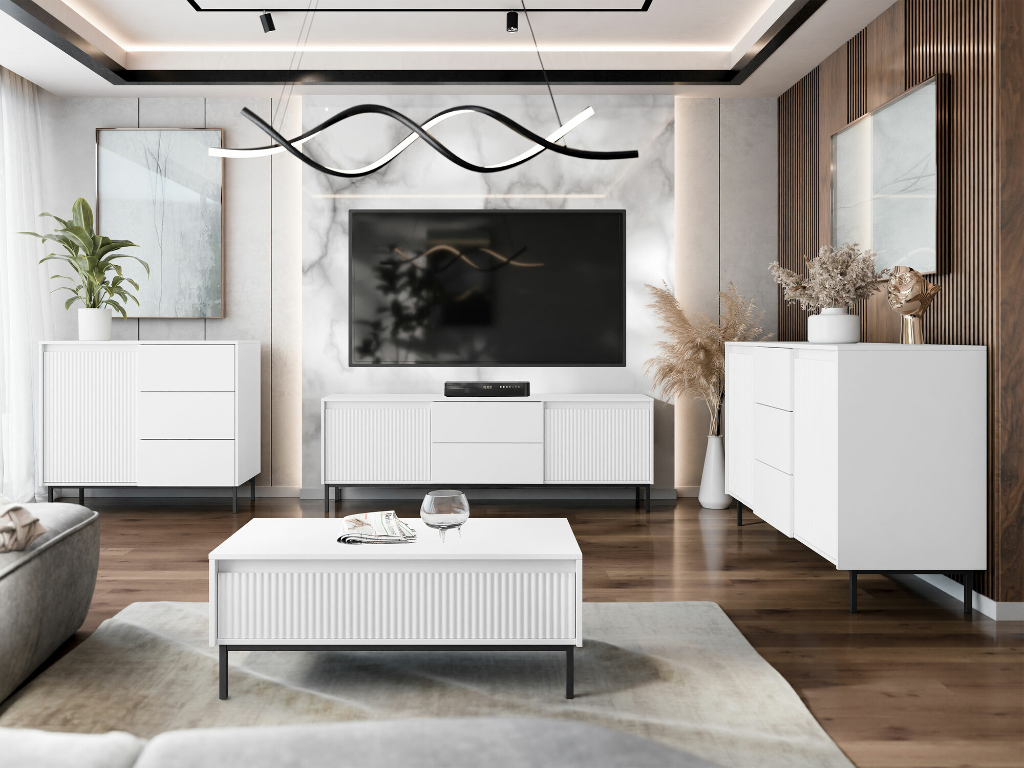 Coffee table Comfivo Delruva (White)