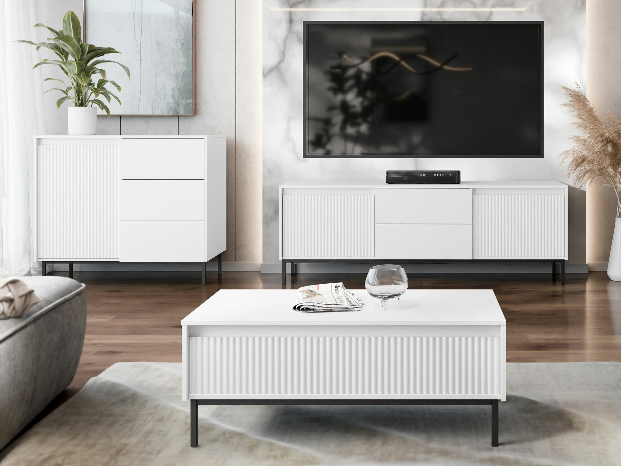 Coffee table Comfivo Delruva (White)