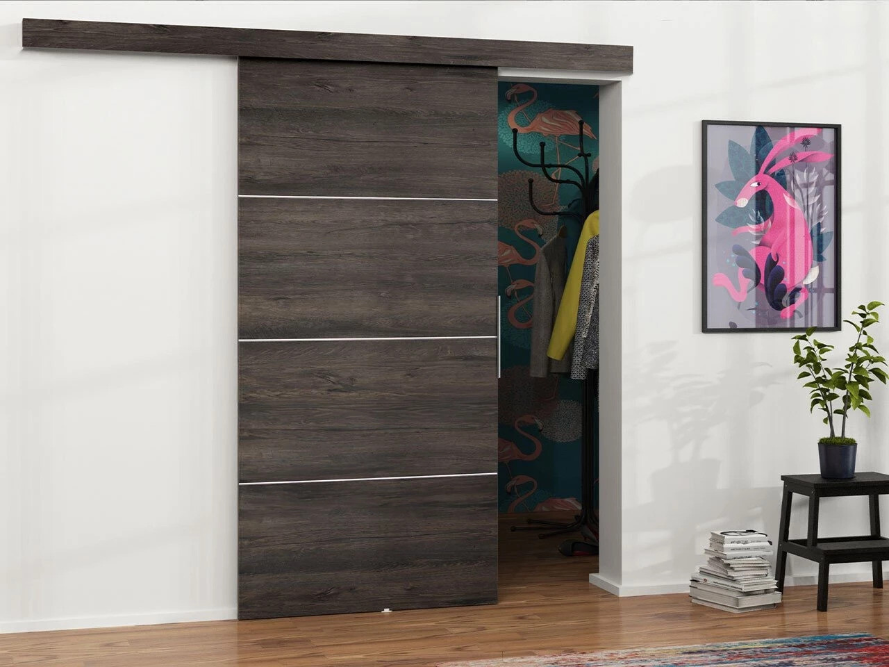 Sliding door Dover 216 (Dark ash)