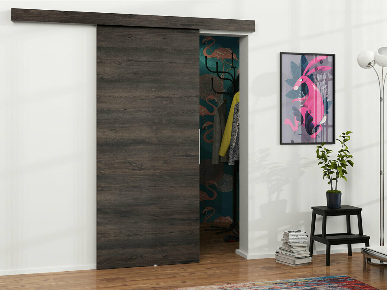 Sliding door Dover 217 (Dark ash)