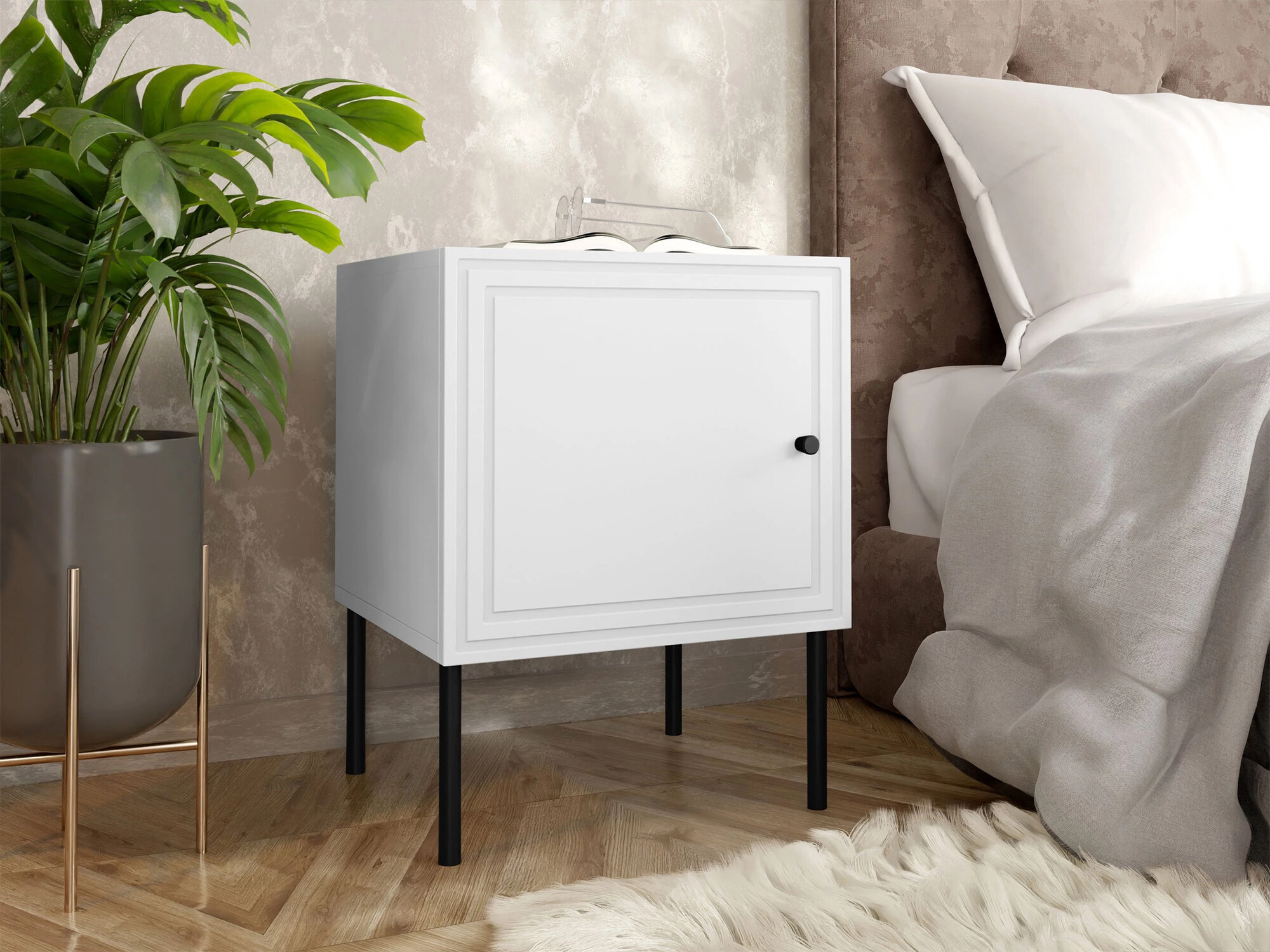 Set of bedside tables Celra (White)