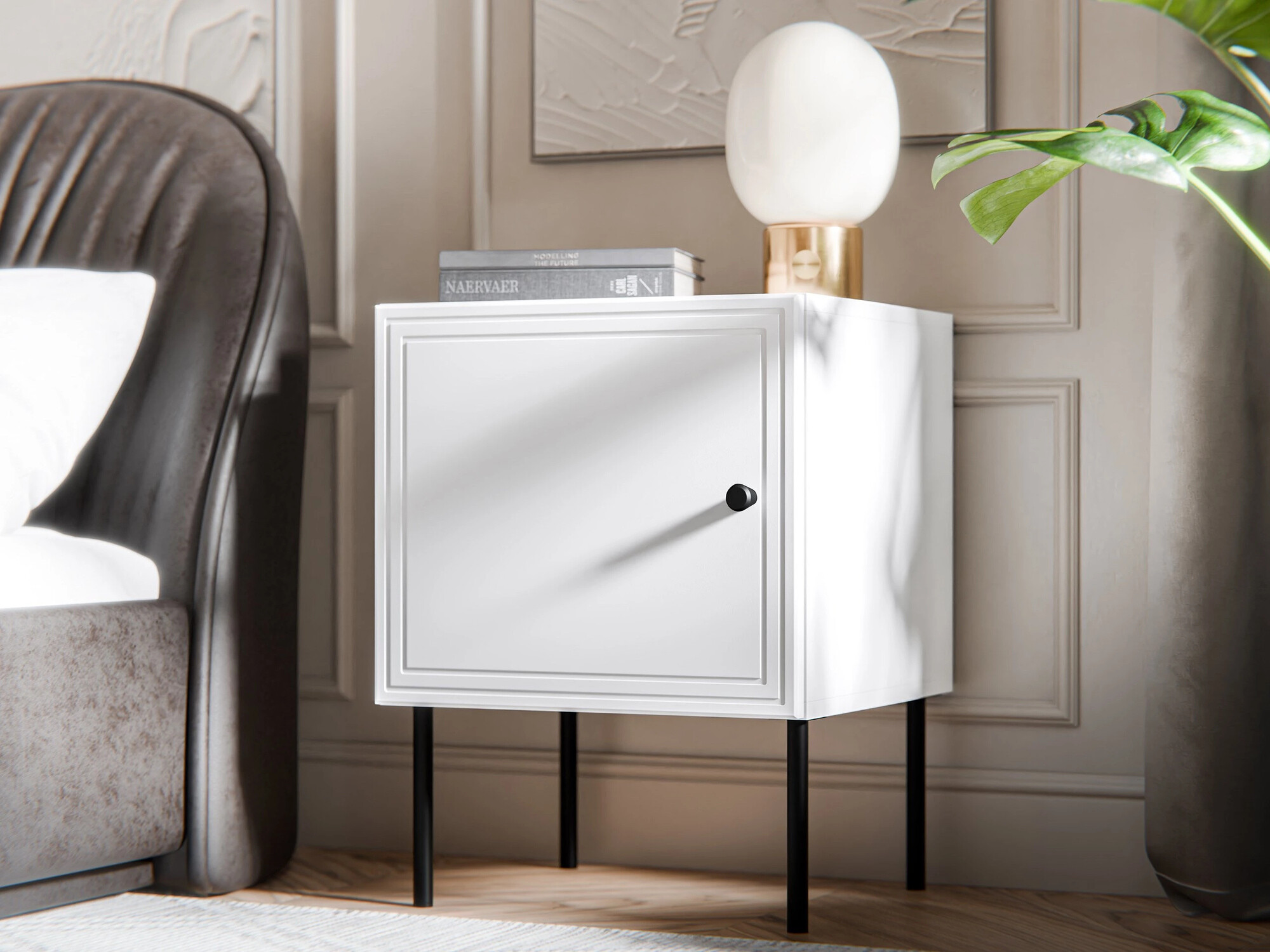 Set of bedside tables Celra (White)