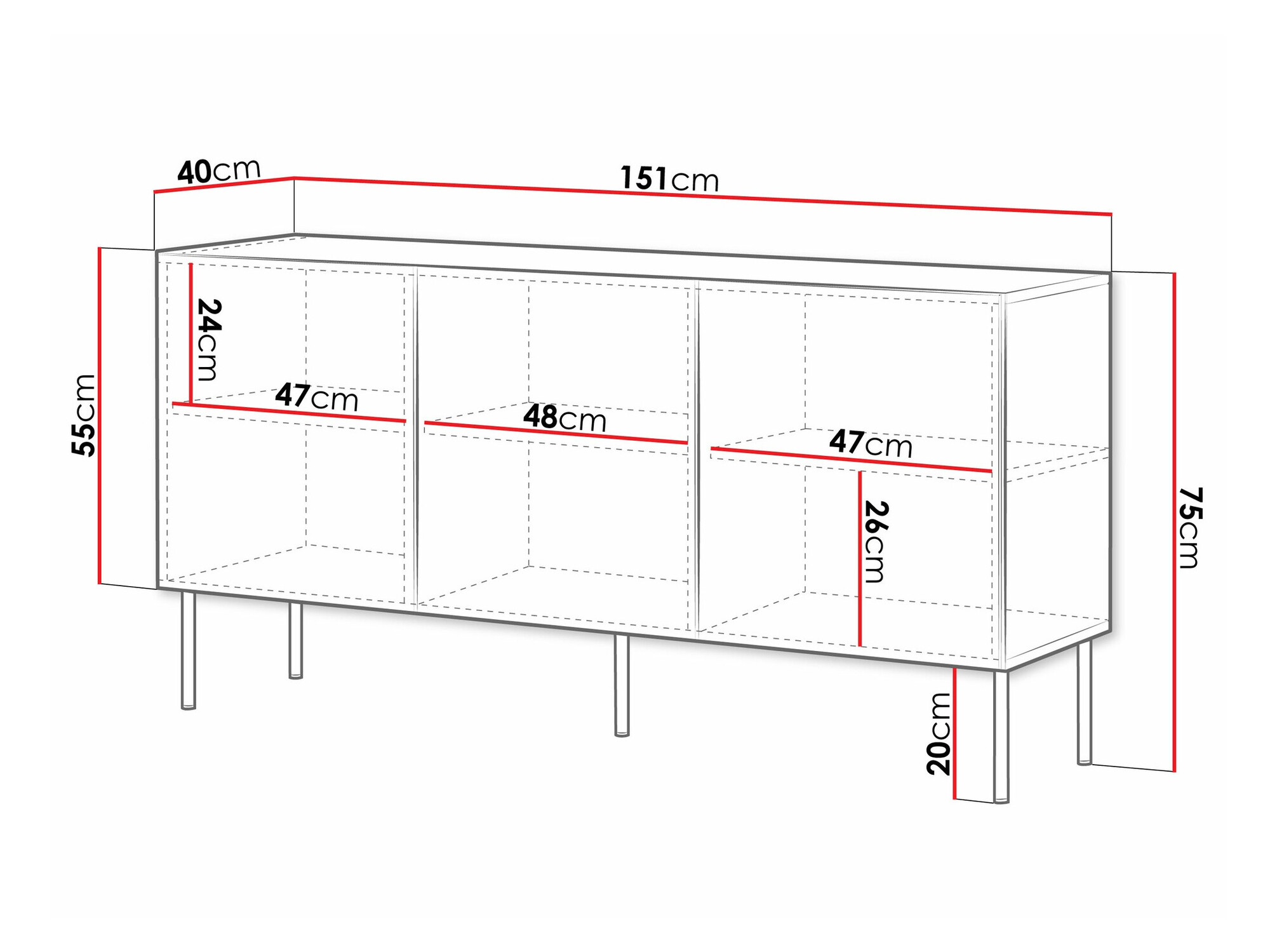 Sideboard Monciru 100 (Black)