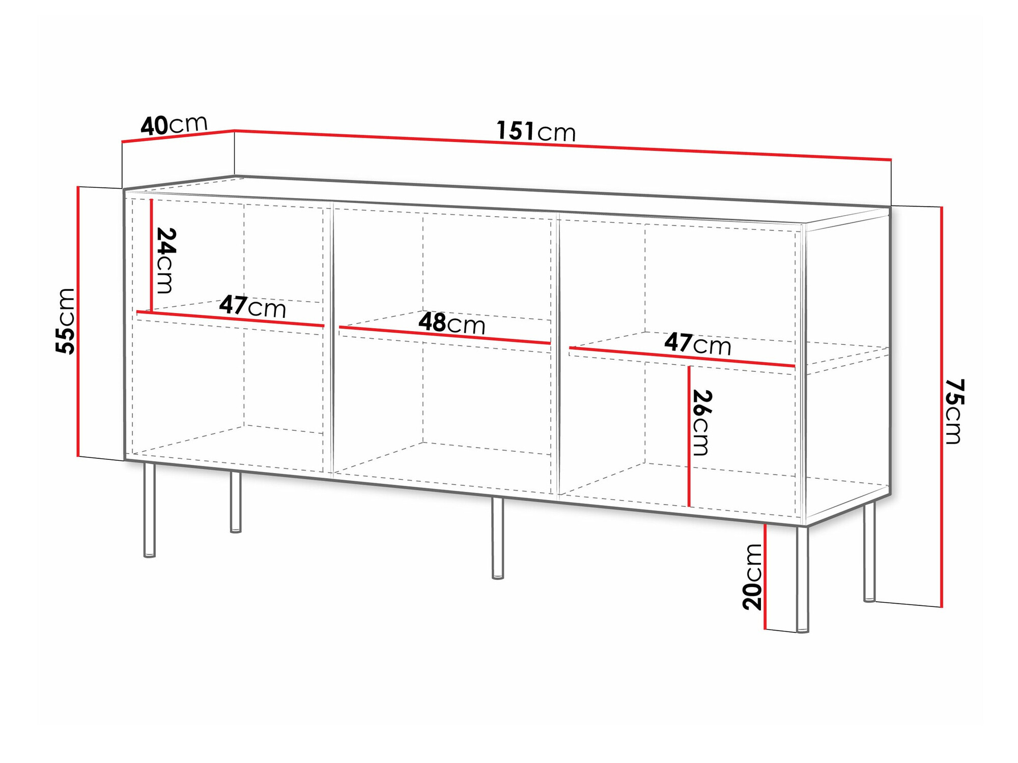 Sideboard Monciru 100 (White)