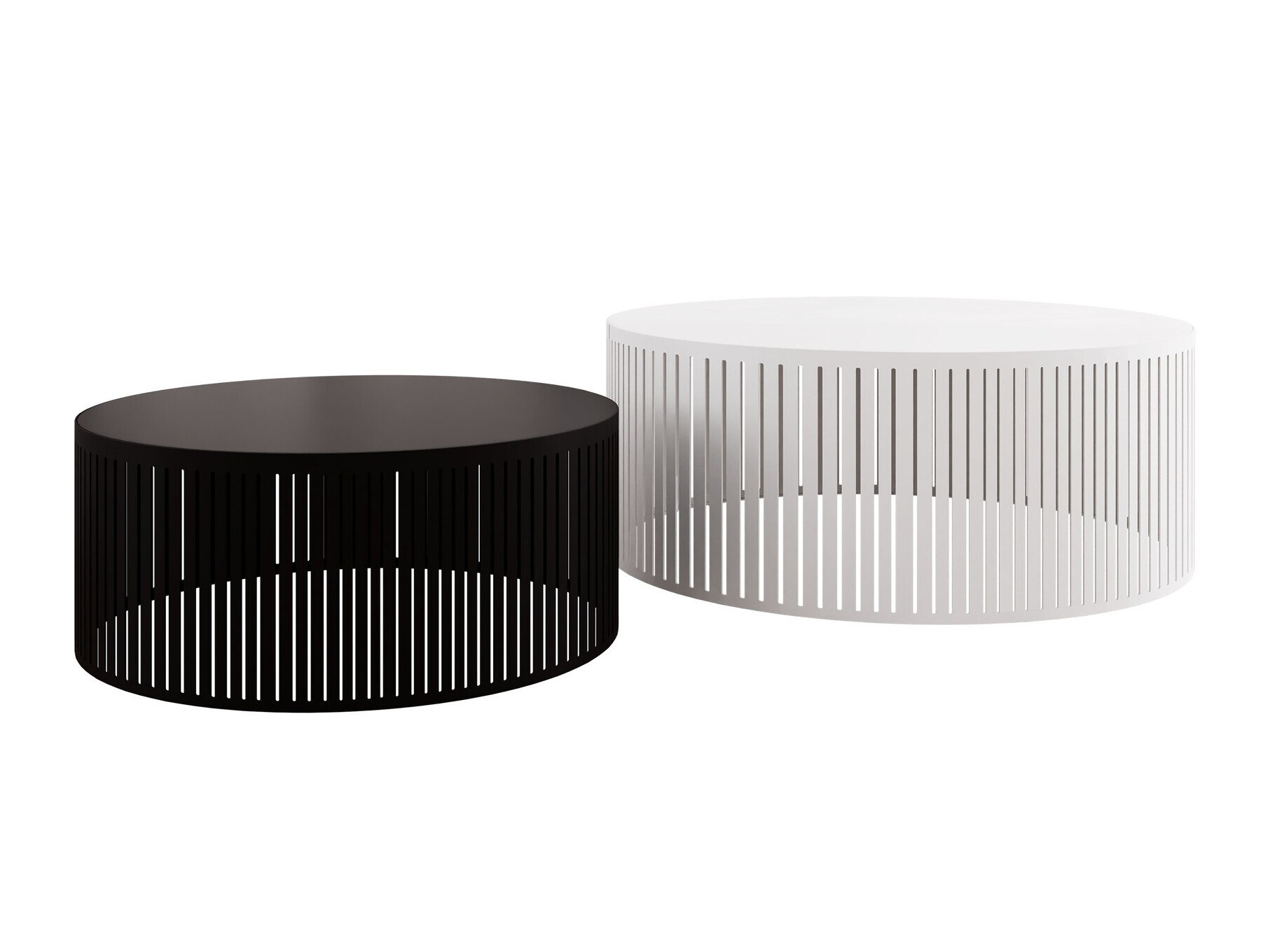 Nest of coffee tables Prunis (Black + White)