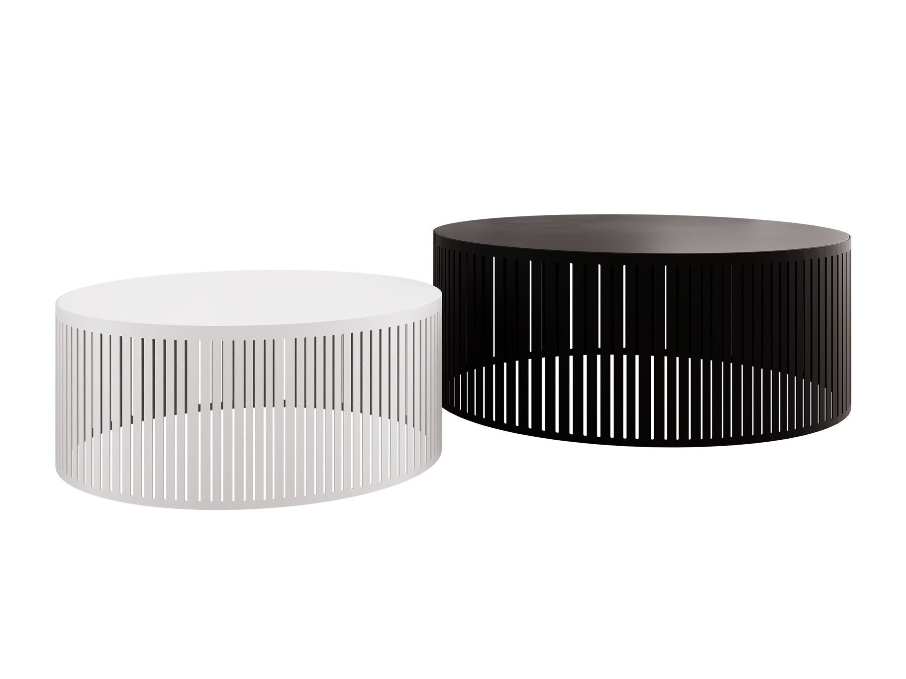 Nest of coffee tables Prunis (White + Black)
