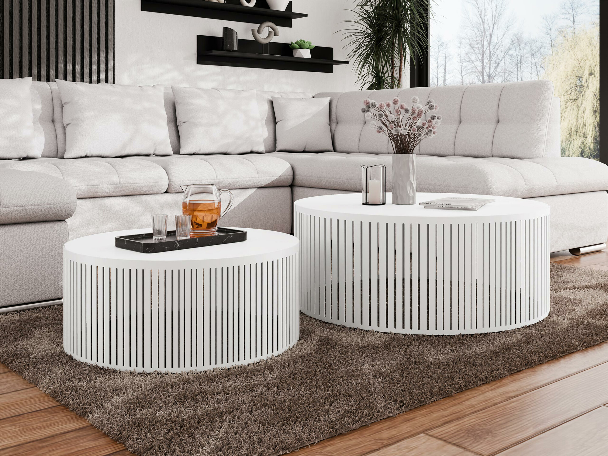 Nest of coffee tables Prunis (White)