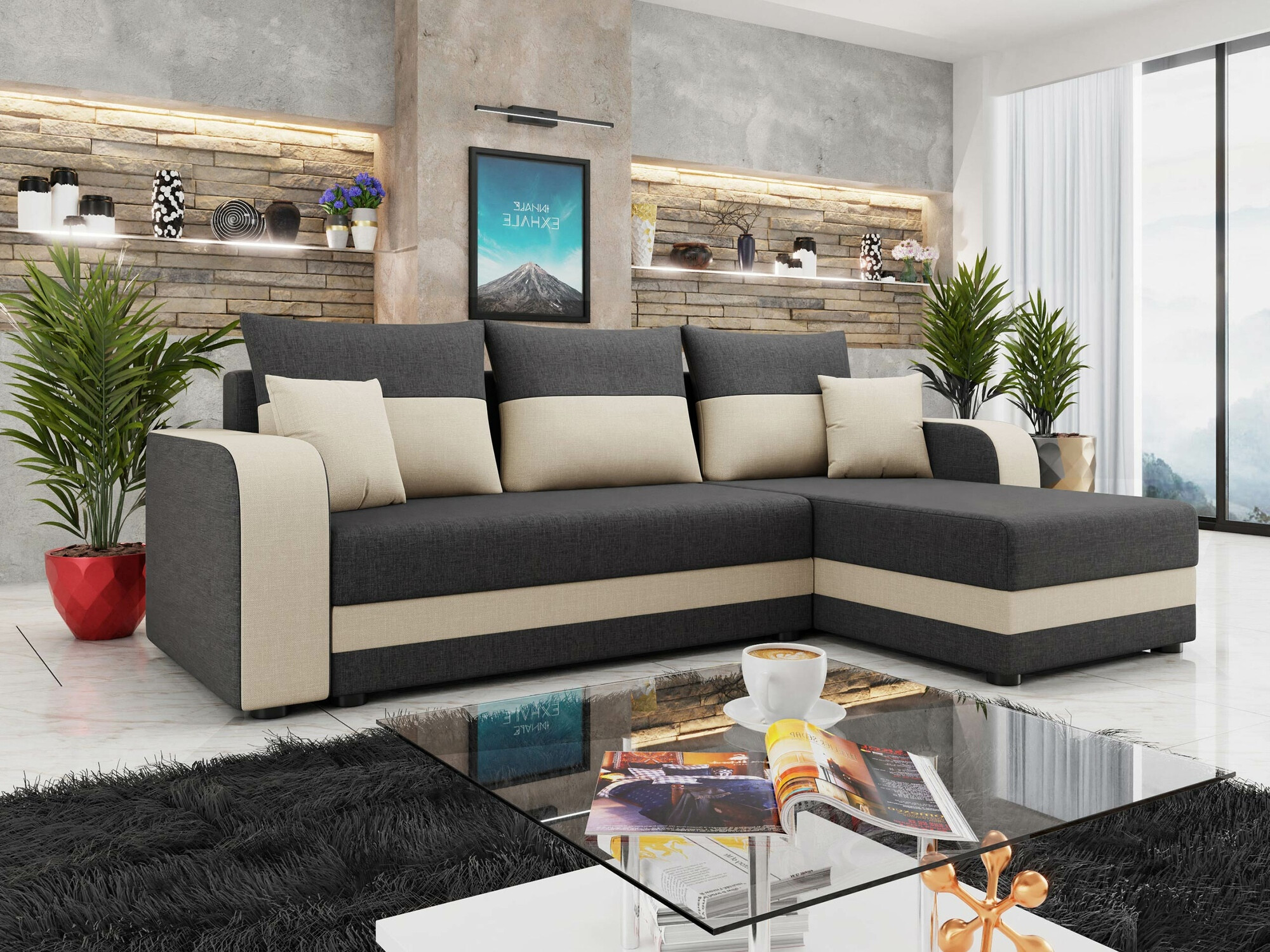Corner sofa Memphis 112 (Lux 06 + Lux 01)
