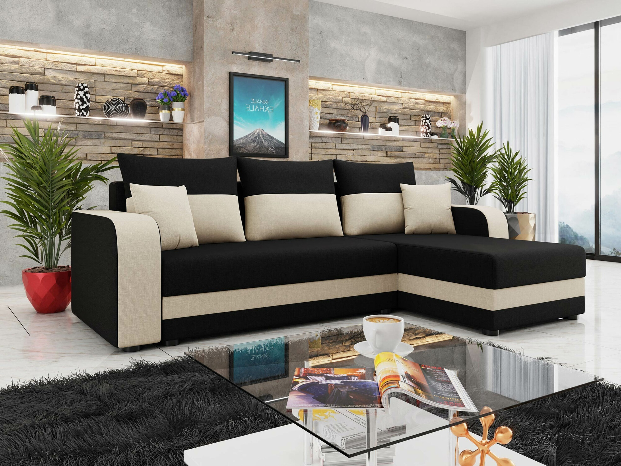 Corner sofa Memphis 112 (Lux 23 + Lux 01)