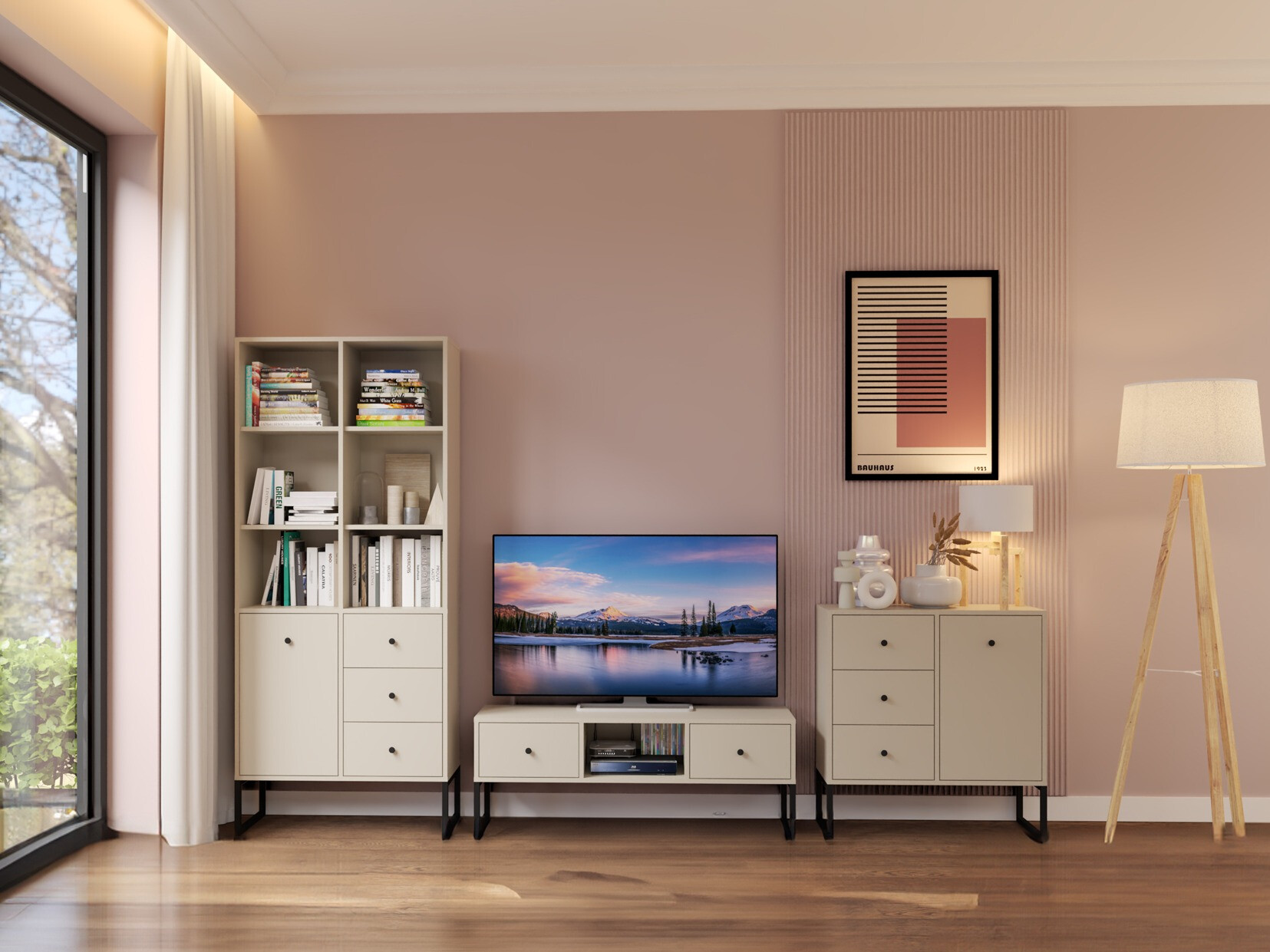 Bookcase Dalferi 107 (Cashmere)