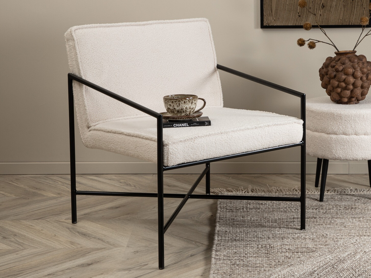 Armchair Dallas 1707 (Cream + Black)