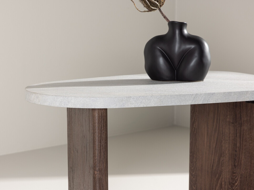 Coffee table Dallas 4214 (Light grey + Brown)