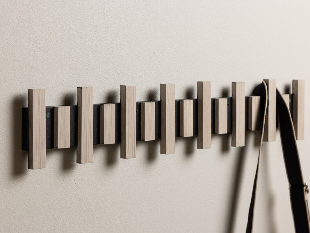 Coat rack Dallas 4429 (Black + Light brown)