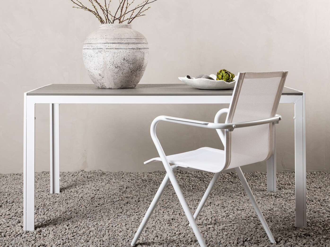 Outdoor table Dallas 2712 (Grey + White)