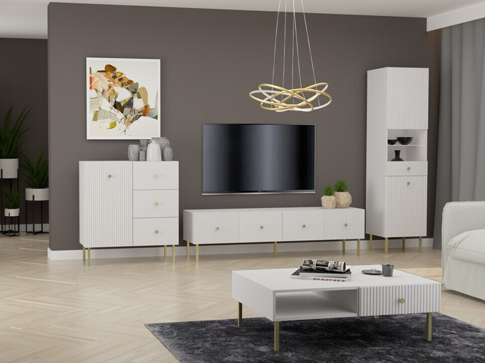 Living room set Etliva 109 (White + Golden)