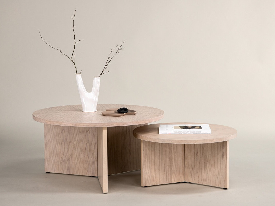 Nest of coffee tables Dallas 4475 (Light wood)