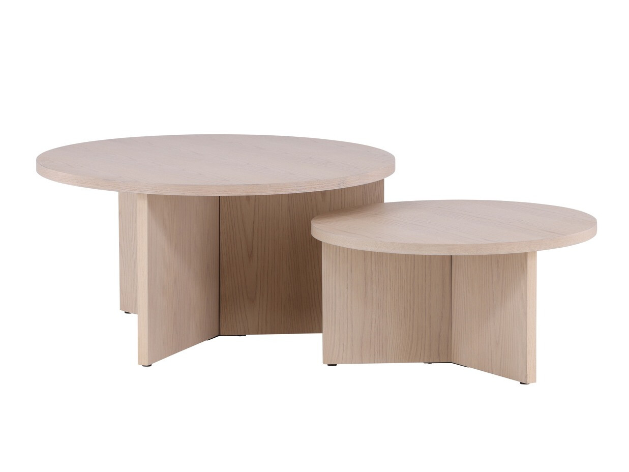 Nest of coffee tables Dallas 4475 (Light wood)