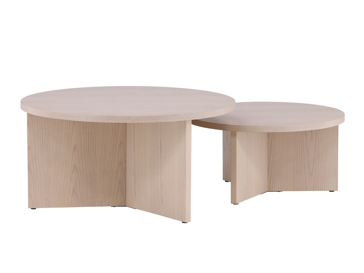 Nest of coffee tables Dallas 4475 (Light wood)