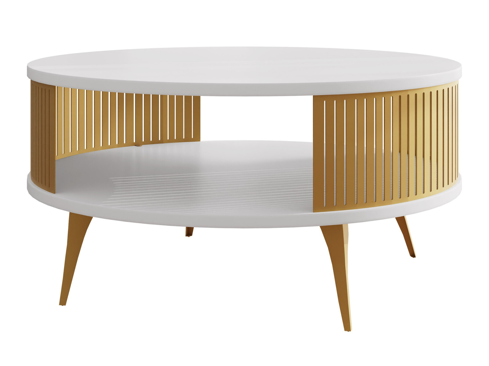 Coffee table Vitum I (Golden + White)