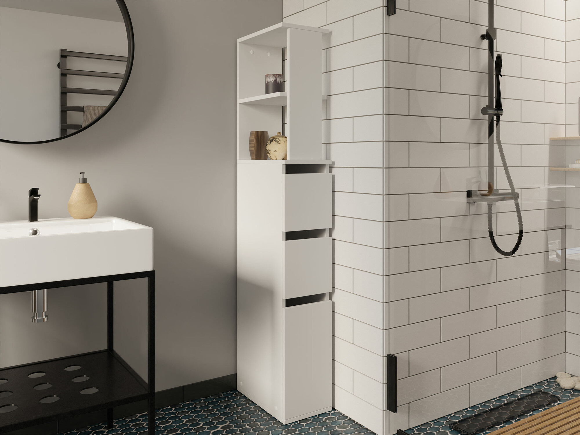 Standing bathroom cabinet Comfivo Ova