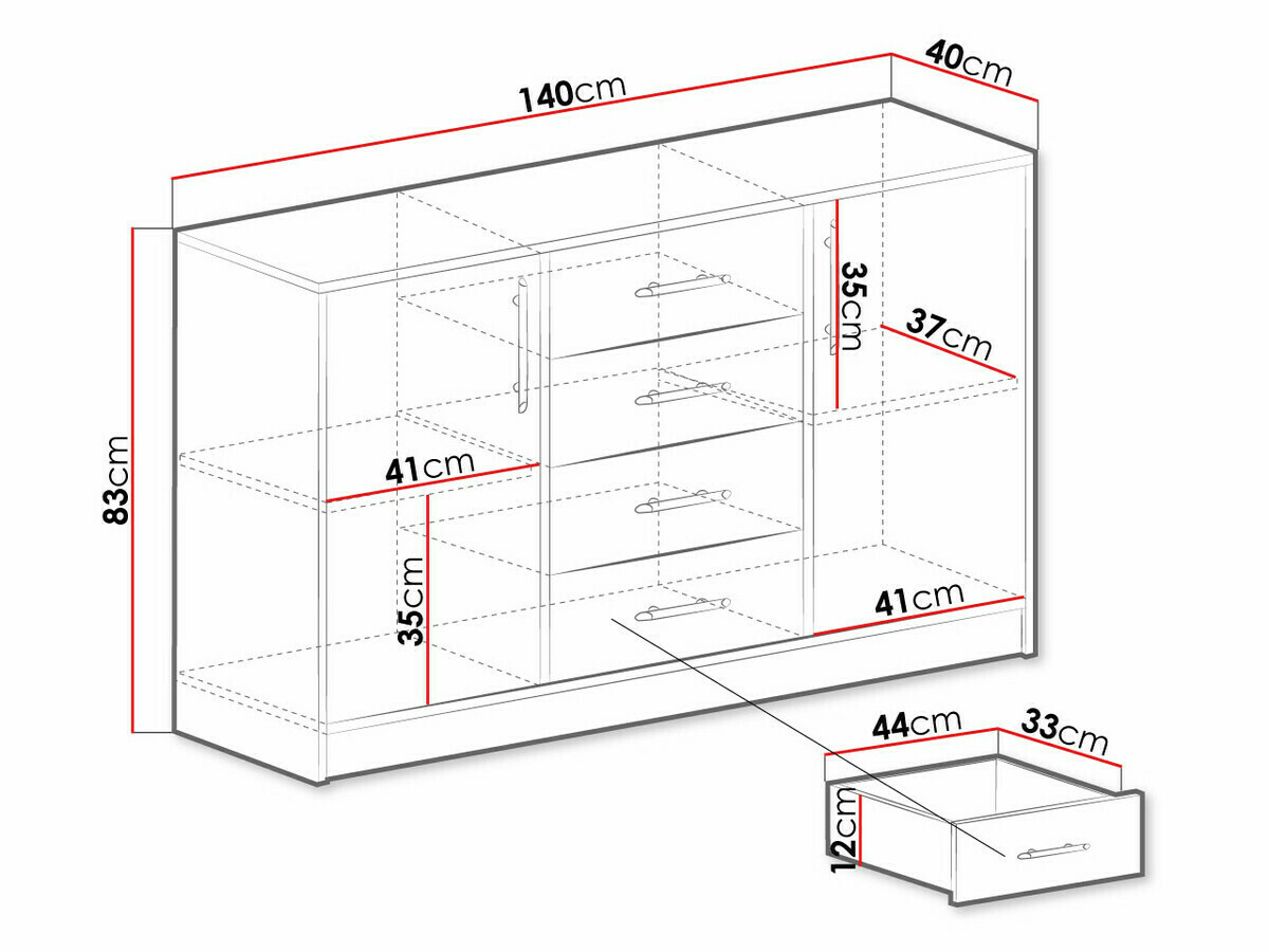 Chest of drawers Cavmero 109 (Artisan oak)