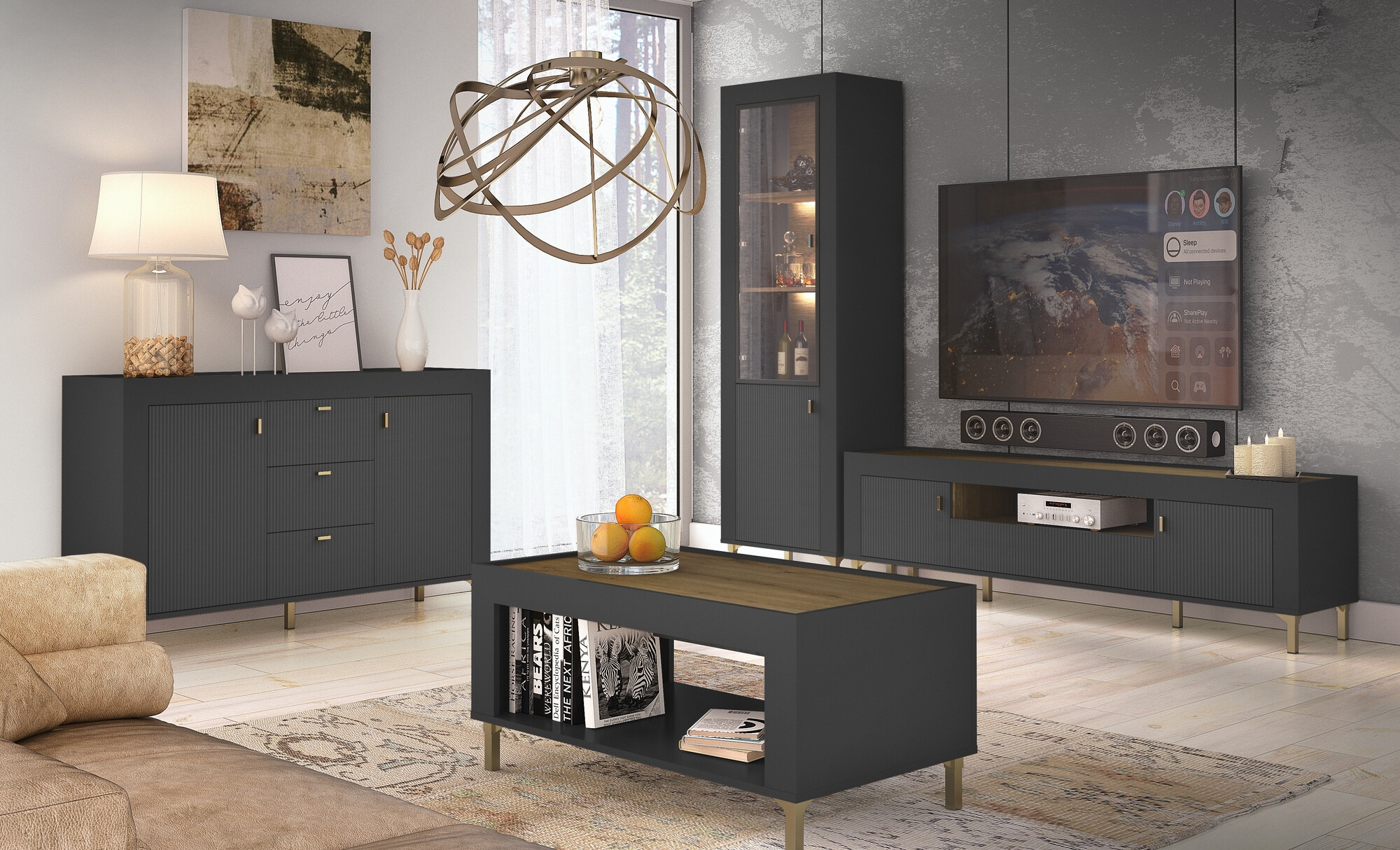 Coffee table Mormavu 107 (Matte black)