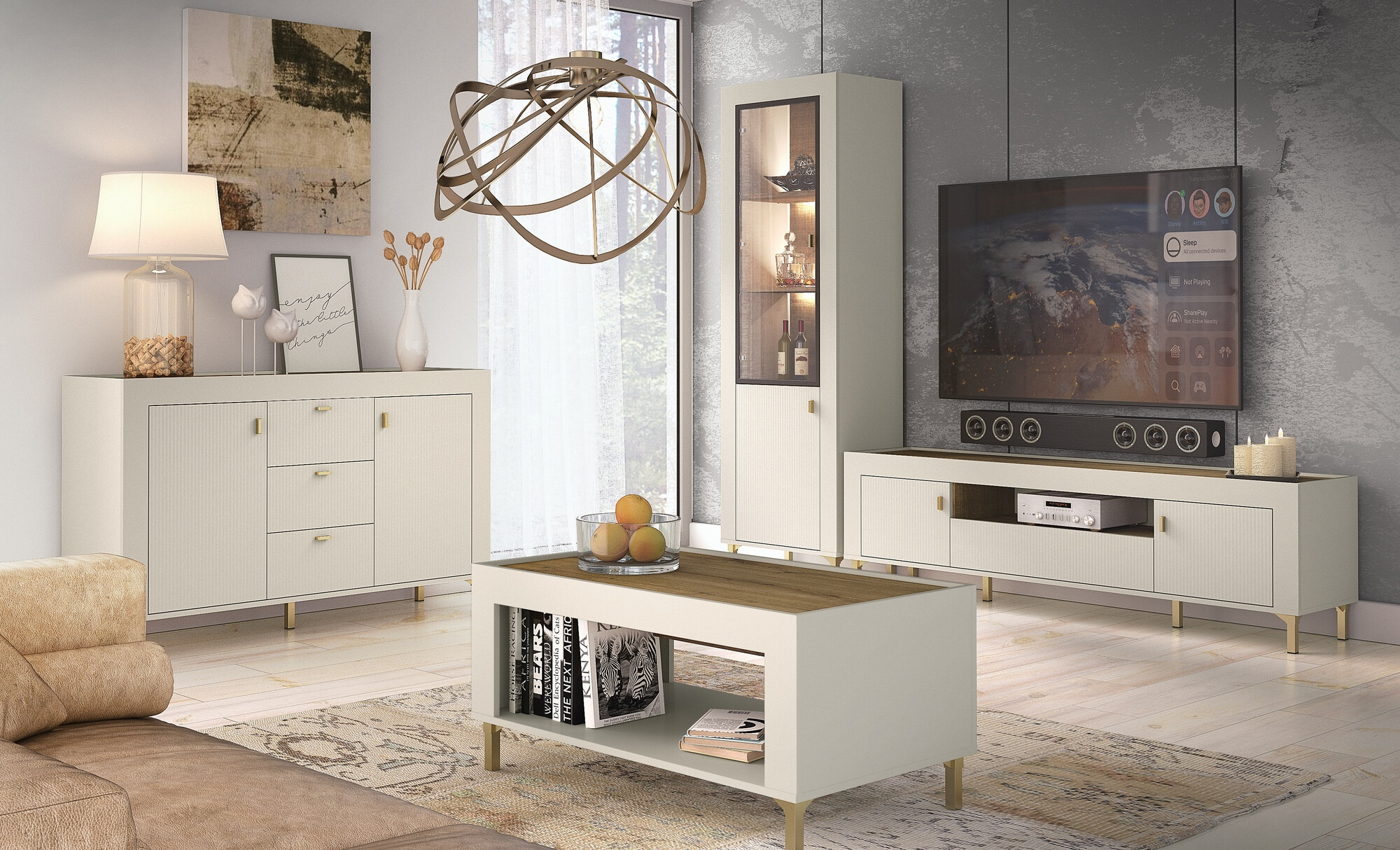 TV stand Mormavu 106 (Cashmere)