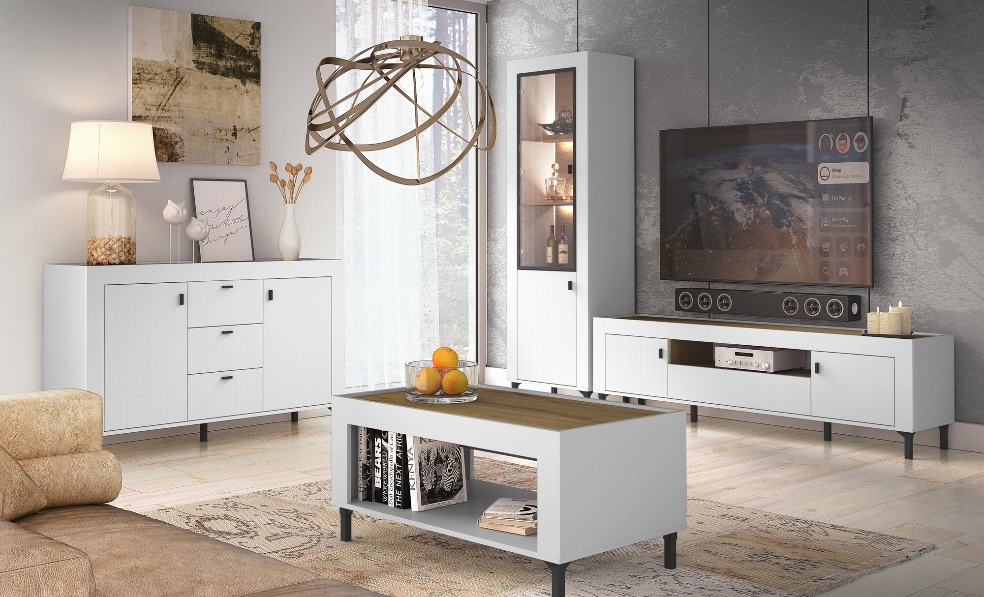 TV stand Mormavu 106 (Matte white)