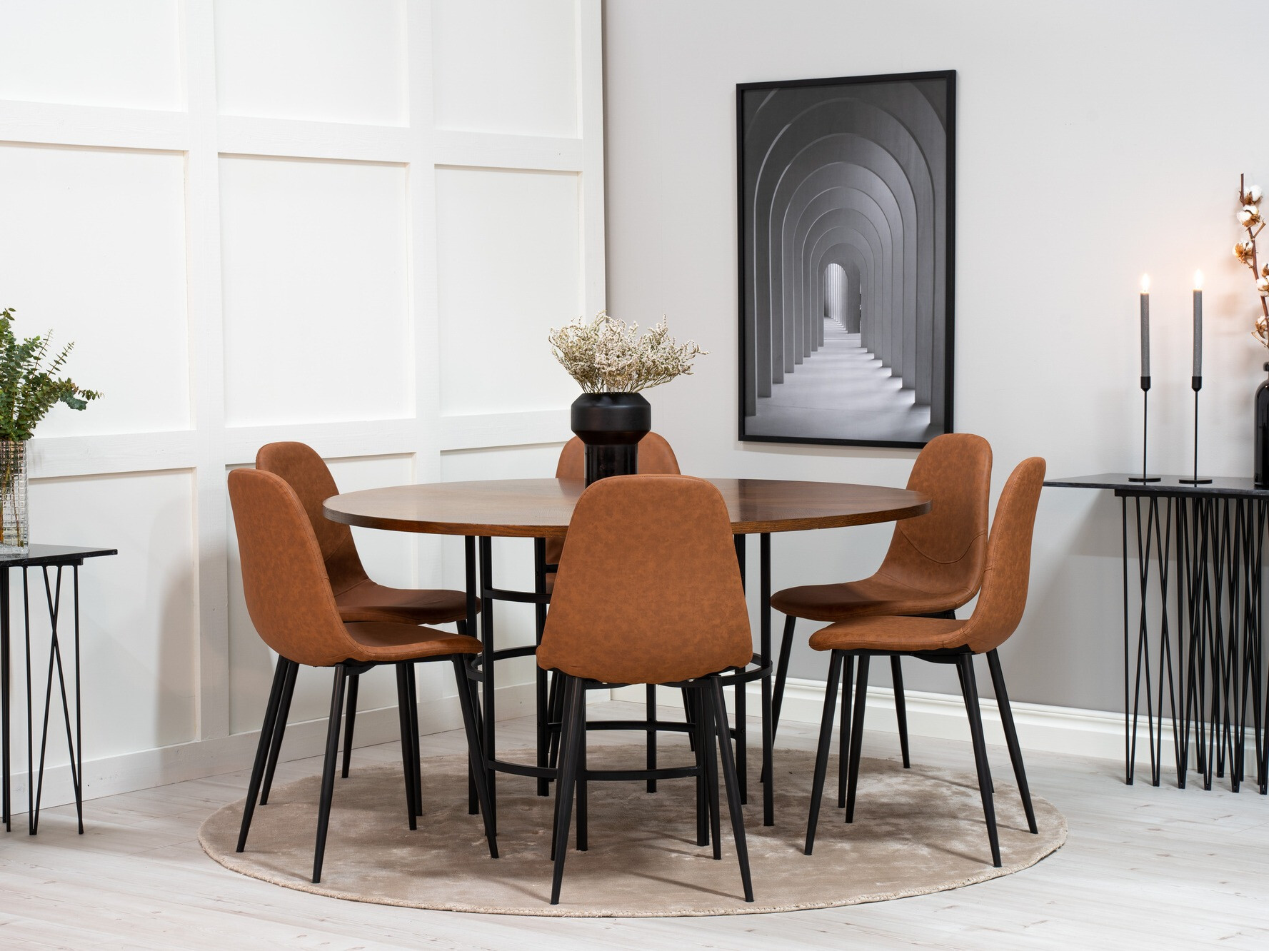 Dining set Dallas 309 (Brown + Black)