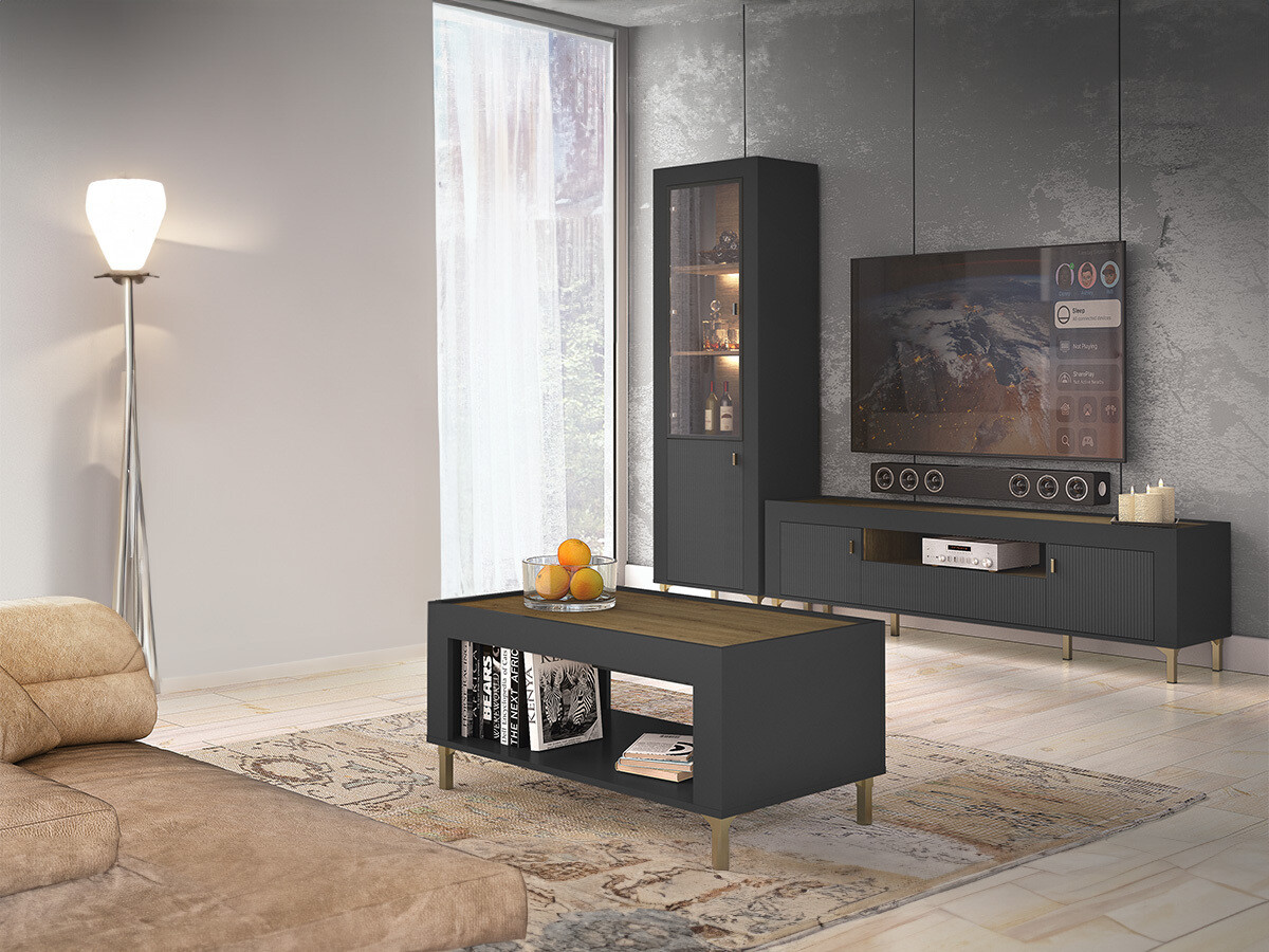 Living room set Mormavu 114 (Matte black)