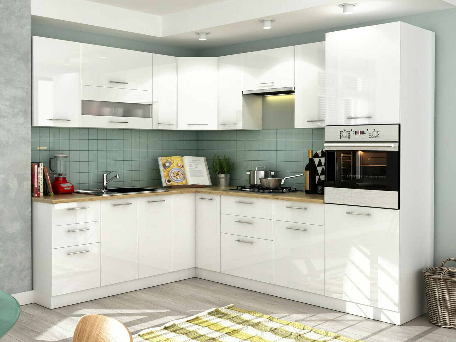 Modular wall cabinet Tiffa White 124