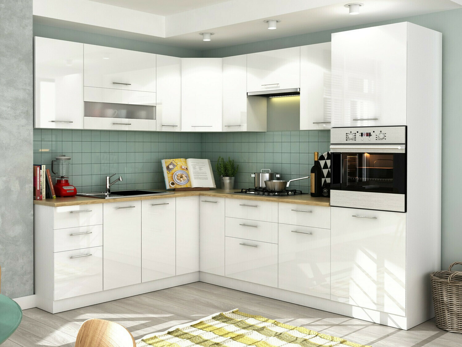 Modular wall cabinet Tiffa White 125