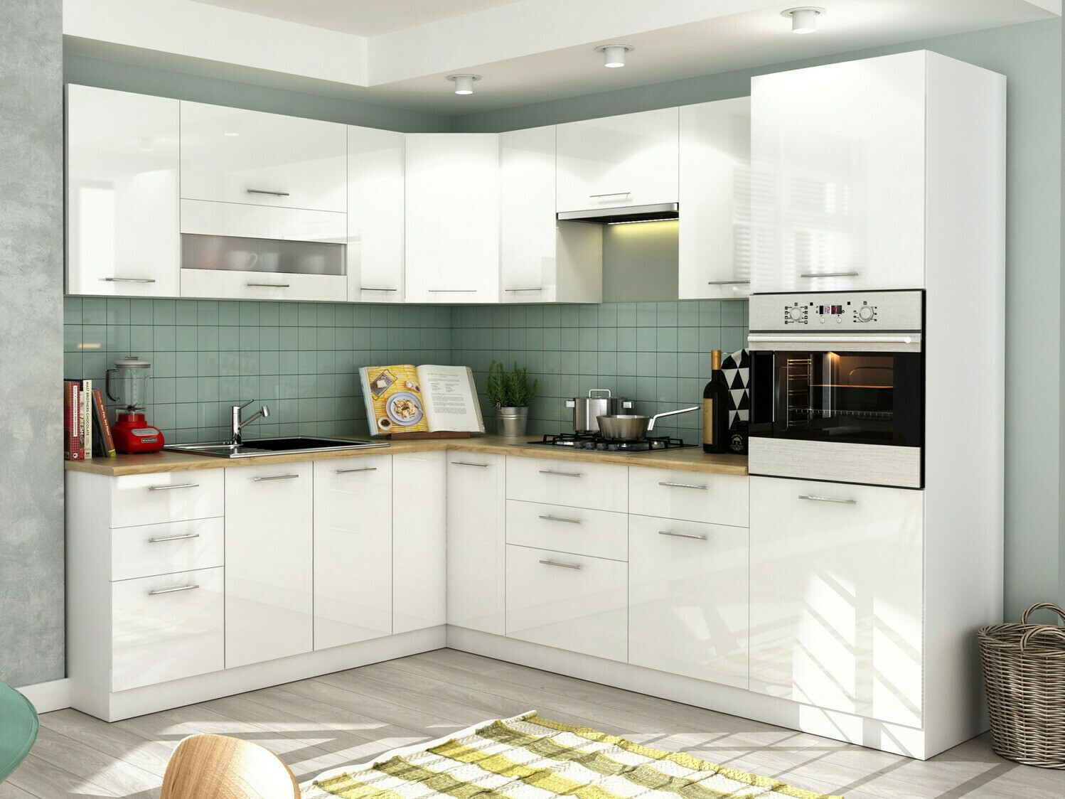 Modular wall cabinet Tiffa White 128
