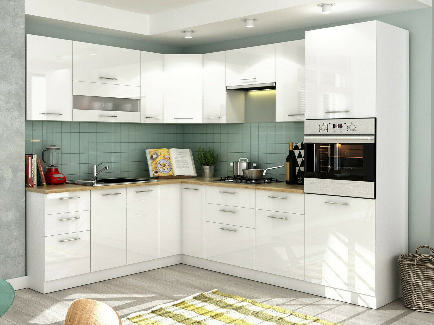 Modular wall cabinet Tiffa White 129