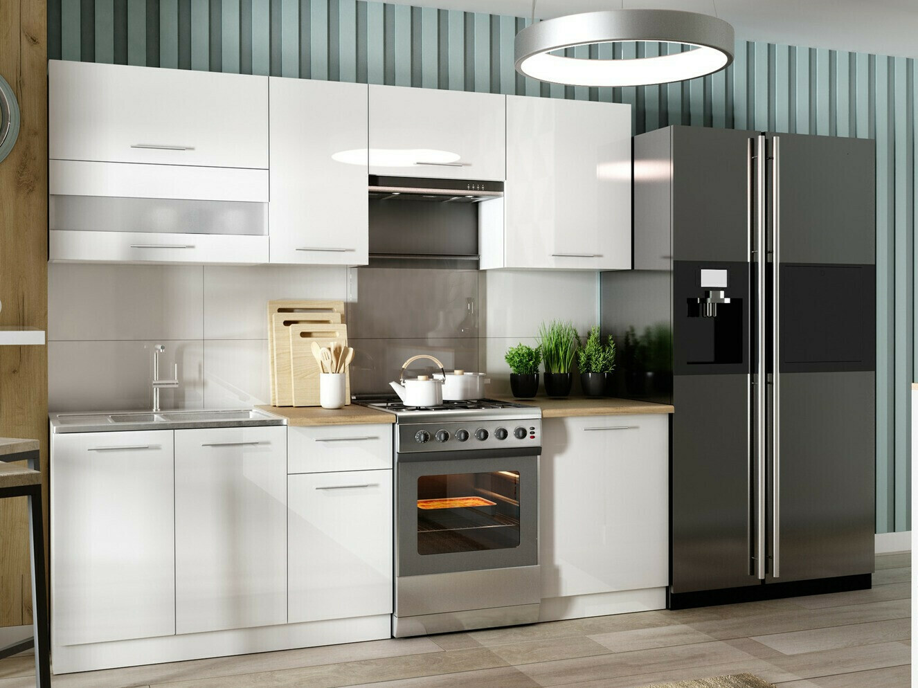 Modular wall cabinet Tiffa White 129