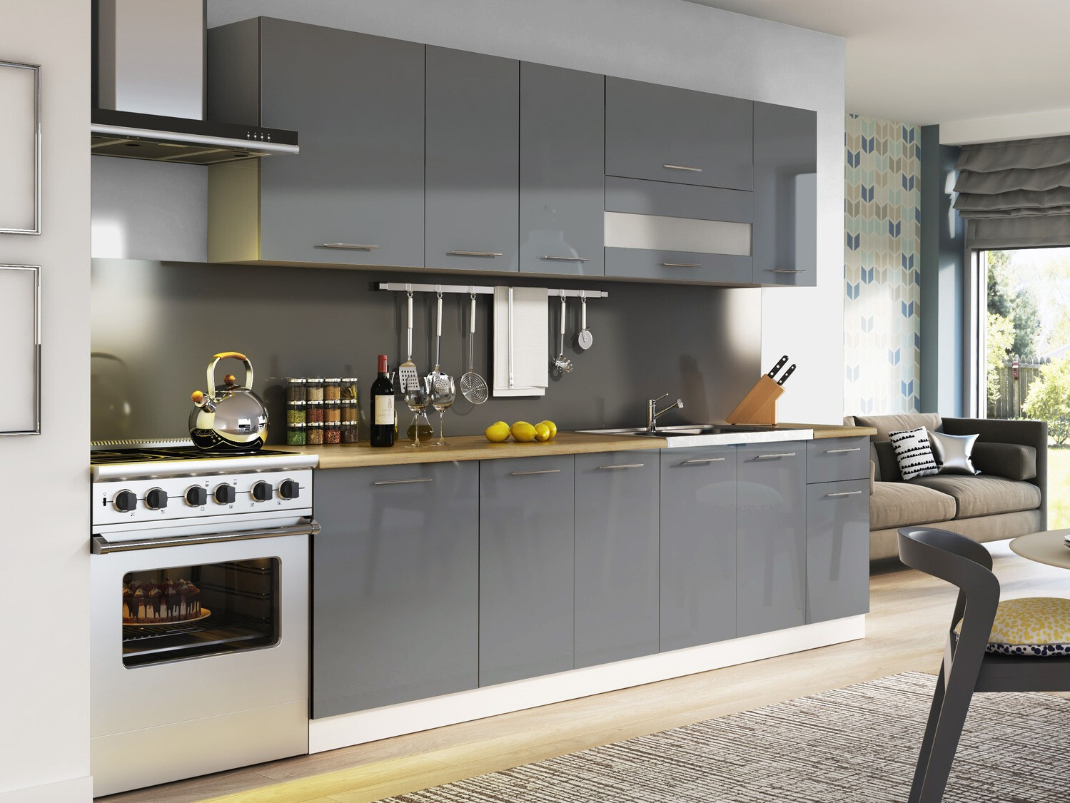 Dishwasher door Tiffa Grey 123