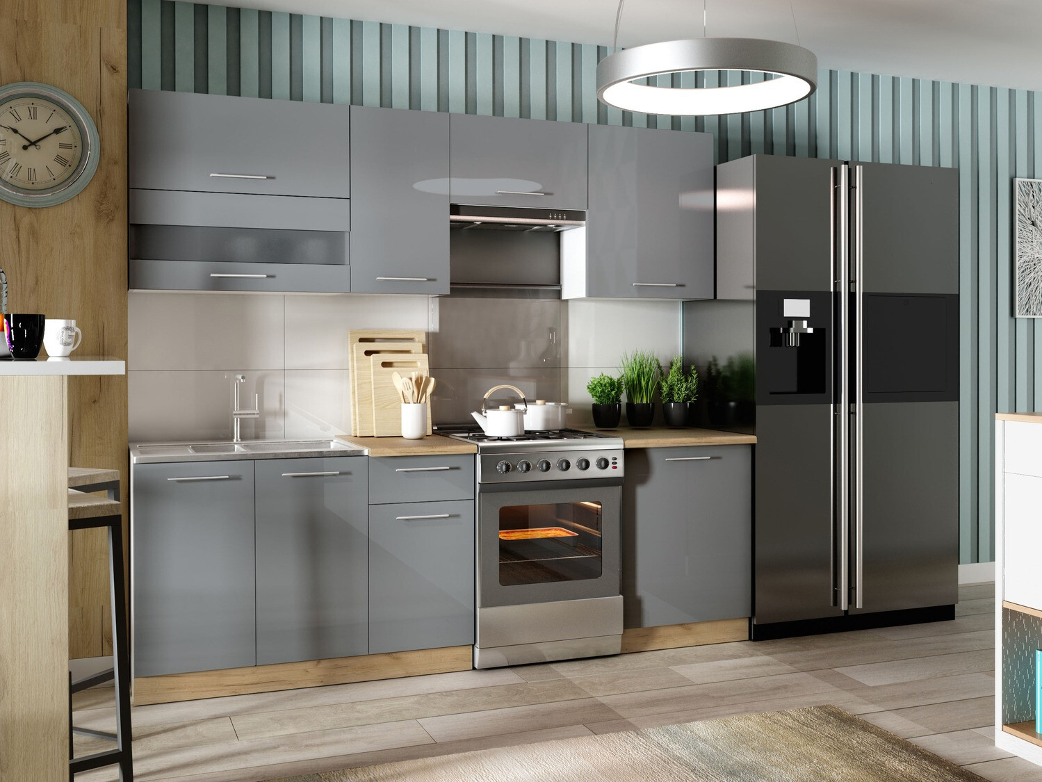 Dishwasher door Tiffa Grey 124