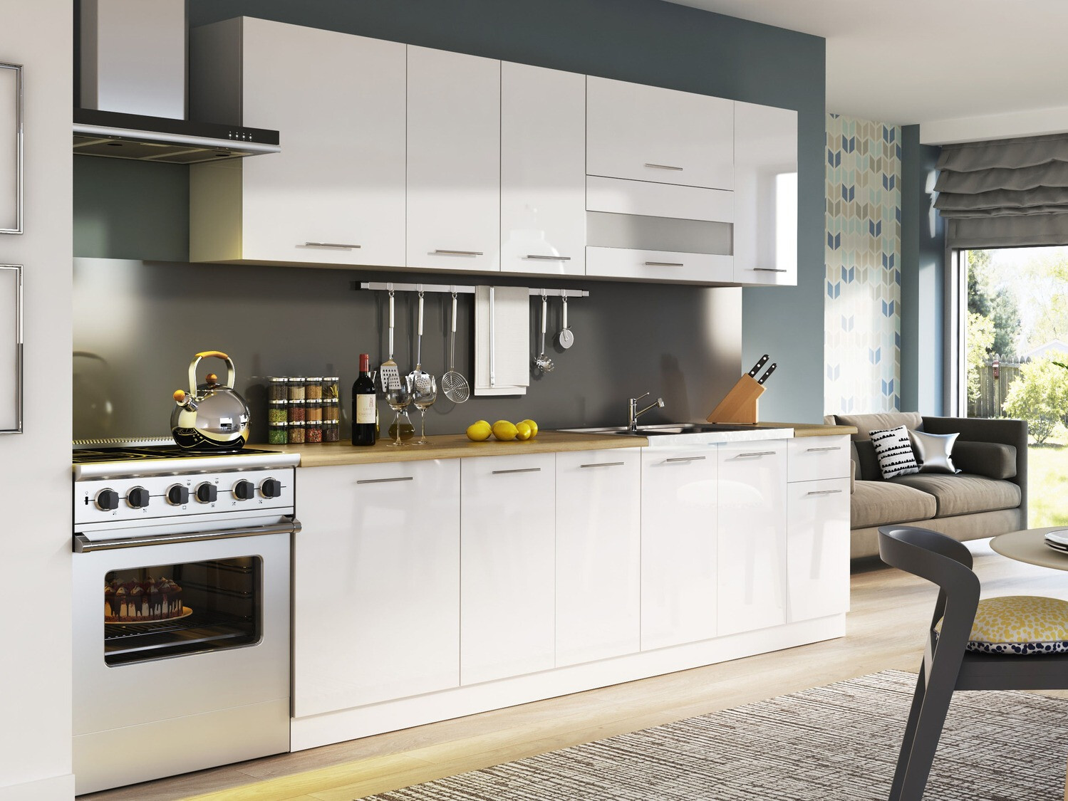 Dishwasher door Tiffa White 136